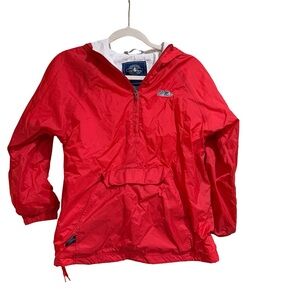 ❤️💙 Charles River Youth Ole Miss Windbreaker – Size L (14–16) 💙❤️